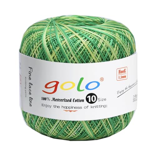 golo Häkelgarn Größe 10 Garn zum Handstricken Spitzengarn grün-07 golo Häkelgarn Größe 10 Garn zum Handstricken Spitzengarn grün-07 von golo