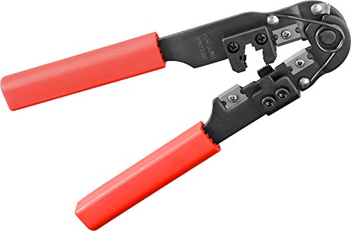 Fixpoint WZ CRIMP 06 Crimpzange für Modularstecker inklusive Kabelschneider und Abisolierer, Rot, Schwarz, 1 Zange Fixpoint WZ CRIMP 06 Crimpzange für Modularstecker inklusive Kabelschneider und Abisolierer, Rot, Schwarz, 1 Zange von goobay