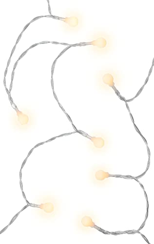 goobay 60333 80er LED-Lichterkette/Lichterkette mit Timerfunktion und 2 Leuchtmodi/Warmweiß (3000 K) / Batteriebetrieben für Innen und Außen / IP44 von goobay