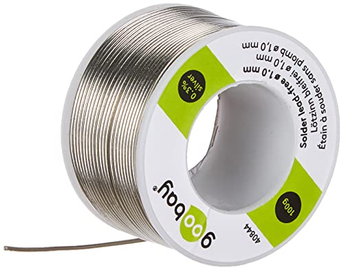 goobay 40844 Lötzinn bleifrei ø 1mm Lötdraht mit Flussmittel, 0.3 % Silber & 0.7 % Kupfer, 217 °C Schmelzpunkt, Löt Zinn bleifreies Löten, 100g goobay 40844 Lötzinn bleifrei ø 1mm Lötdraht mit Flussmittel, 0.3 % Silber & 0.7 % Kupfer, 217 °C Schmelzpunkt, Löt Zinn bleifreies Löten, 100g von goobay