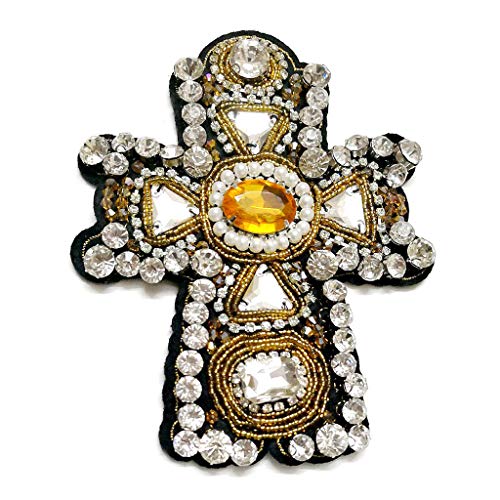 goodluxx 1pieces Handgemachte Strass-Perlen-Aufnäher Kreuz Nähen auf Perlen-Aufnäher-Applikation für Kleidungs-Patch Wie abgebildet goodluxx 1pieces Handgemachte Strass-Perlen-Aufnäher Kreuz Nähen auf Perlen-Aufnäher-Applikation für Kleidungs-Patch Wie abgebildet von goodluxx