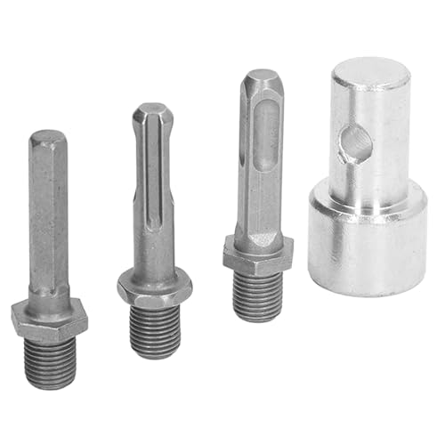Auger Adapter des Kohlenstoffstahls für Bohrer, 1 bis 3 Bohranpassung mit Runden Läuten, 2 Pits 2 Slots, Zum Graben von Löchern mit Bohrerschnecken, Essentielles Gartenwerkzeug von goodstumbler