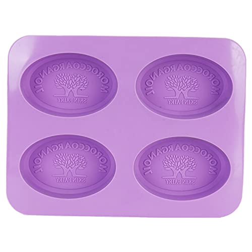 Premium Silikon Backform, 4 Gitter Ovales Design für Kuchen, Duftende Kerzen und Handgefertigte Seifenverarbeitung, Ideal für DIY Backen und Vielseitige Silikonmuffinpfannen von goodstumbler