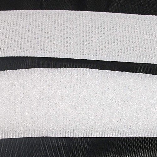 Goodymax 5 m Klettband zum Aufnähen Haken & Flausch, 2 cm Breite, Weiß - (Grundpreis 1,196 €/m) von Goodymax