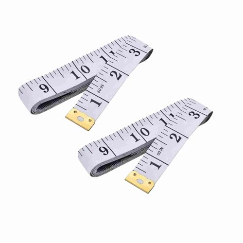 Körpermaßband (2 Pis), 150 cm, doppelseitig, weiches Klebeband für Kinder, Taillenhöhe, Gewichtsverlust, fett, Schneider, Nähen und Schneidern, intelligentes Stoffmaßband, Mini-Taschenmaß, Lineal von gorrbinfen