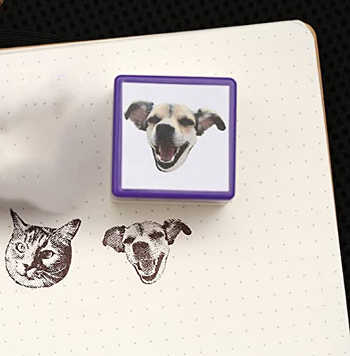 Benutzerdefinierter Stempel für Katzen und Hunde, vorgefärbter Stempel, individuelles Geschenk für Haustierliebhaber, Haustierstempel-Anpassung (lila) von gors