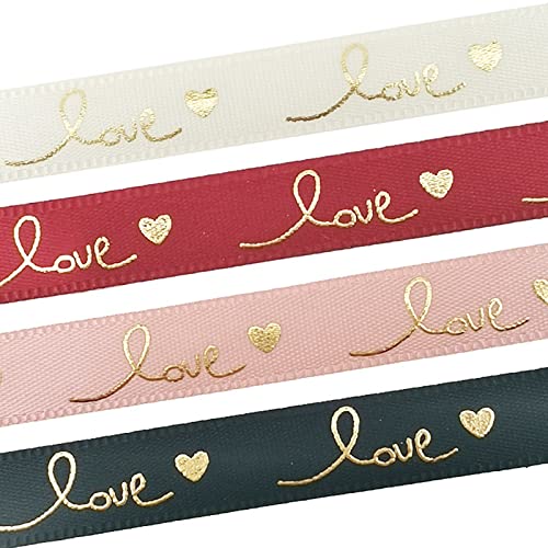 Benutzerdefiniertes Band, persönliche Namen, bedrucktes Satin, persönlich bedruckte Seidenbänder für Bäckerei, Blumenladen, individuelle Bänder, personalisiert für Gastgeschenke (10 mm Band, 45 m von gors