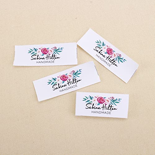 Handmade Label Zum Annähen Personalisiert,Custom Kleidung Label,Baumwolle Gurtband Label Logo oder Text Nähen Label (Flugzeug,100 pcs) von gors