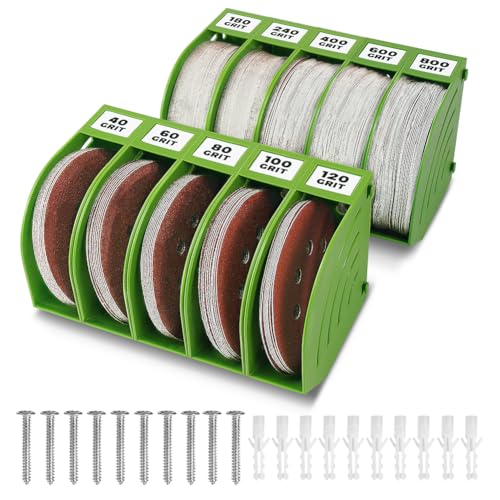125mm Schleifscheiben Aufbewahrungsbox – Set aus 10 Boxen, Grün, Platzsparend, Stapelbar, mit Körnungs-Kategorisierung für Werkstatt und Exzenterschleifer Zubehör 125mm Schleifscheiben Aufbewahrungsbox – Set aus 10 Boxen, Grün, Platzsparend, Stapelbar, mit Körnungs-Kategorisierung für Werkstatt und Exzenterschleifer Zubehör von gostle