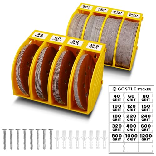 125mm Schleifscheiben Aufbewahrungsbox – Set aus 8 Boxen, Gelb, Platzsparend, Stapelbar, mit Körnungs-Kategorisierung für Werkstatt und Exzenterschleifer Zubehör 125mm Schleifscheiben Aufbewahrungsbox – Set aus 8 Boxen, Gelb, Platzsparend, Stapelbar, mit Körnungs-Kategorisierung für Werkstatt und Exzenterschleifer Zubehör von gostle