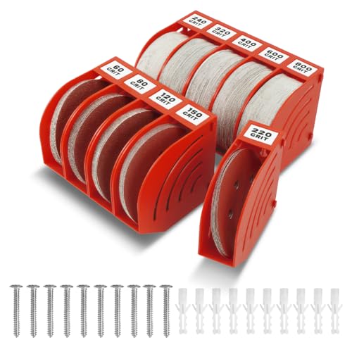 150mm Schleifscheiben Aufbewahrungsbox – Set aus 10 Boxen, Rot, Platzsparend, Stapelbar, mit Körnungs-Kategorisierung für Werkstatt und Exzenterschleifer Zubehör 150mm Schleifscheiben Aufbewahrungsbox – Set aus 10 Boxen, Rot, Platzsparend, Stapelbar, mit Körnungs-Kategorisierung für Werkstatt und Exzenterschleifer Zubehör von gostle