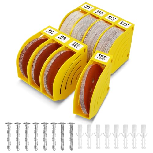 gostle 150mm Schleifscheiben Aufbewahrungsbox – Set aus 8 Boxen, Gelb, Platzsparend, Stapelbar, mit Körnungs-Kategorisierung für Werkstatt und Exzenterschleifer Zubehör gostle 150mm Schleifscheiben Aufbewahrungsbox – Set aus 8 Boxen, Gelb, Platzsparend, Stapelbar, mit Körnungs-Kategorisierung für Werkstatt und Exzenterschleifer Zubehör von gostle