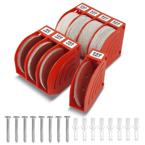 gostle 150mm Schleifscheiben Aufbewahrungsbox – Set aus 8 Boxen, Rot, Platzsparend, Stapelbar, mit Körnungs-Kategorisierung für Werkstatt und Exzenterschleifer Zubehör gostle 150mm Schleifscheiben Aufbewahrungsbox – Set aus 8 Boxen, Rot, Platzsparend, Stapelbar, mit Körnungs-Kategorisierung für Werkstatt und Exzenterschleifer Zubehör von gostle