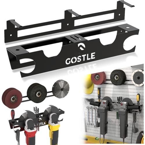 gostle 2 Bay Winkelschleiferhalter mit Scheiben, Hakenleiste, Schleifmaschinen, Elektrowerkzeuge-Halter, Aufbewahrungsregal, Wandhalterung, Organizer-Halterung für Schneider, Polierer mit gostle 2 Bay Winkelschleiferhalter mit Scheiben, Hakenleiste, Schleifmaschinen, Elektrowerkzeuge-Halter, Aufbewahrungsregal, Wandhalterung, Organizer-Halterung für Schneider, Polierer mit von gostle