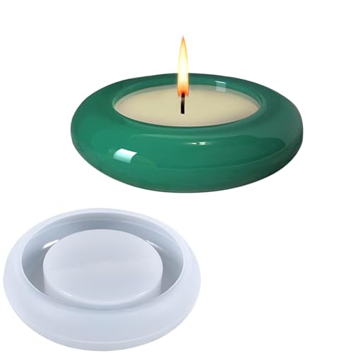 2 Stück Kerzenhalter Silikonform, silikonformen gießformen kerzenhalter, GießFormen Silikon Kerzenhalter Rund silikon formen zum gießen für Stabkerzen und Teelichter von gotyou