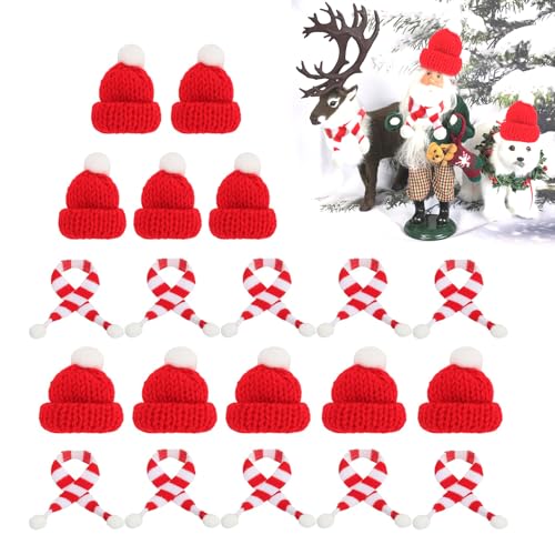 gotyou 10 StüCk Mini WeihnachtsmüTze, Mini WeihnachtsmüTze Und Schal Set, Mini StrickmüTzen,Weihnachten Basteln, Anwendbar auf DIY Weinflasche Abdeckung,Kostüm Christbaumschmuck gotyou 10 StüCk Mini WeihnachtsmüTze, Mini WeihnachtsmüTze Und Schal Set, Mini StrickmüTzen,Weihnachten Basteln, Anwendbar auf DIY Weinflasche Abdeckung,Kostüm Christbaumschmuck von gotyou