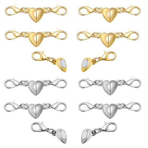 gotyou 10 Stück Magnetverschlüsse für Armbänder, Magnet Schmuckverschluss Magnetverschluss, Magnetische Karabinerverschlüsse, Herz Halskettenverschlüsse Magnetverschlüsse, Herz Magnet Verschluss gotyou 10 Stück Magnetverschlüsse für Armbänder, Magnet Schmuckverschluss Magnetverschluss, Magnetische Karabinerverschlüsse, Herz Halskettenverschlüsse Magnetverschlüsse, Herz Magnet Verschluss von gotyou