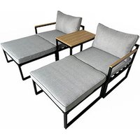 greemotion Loungegruppe Retiro grau, schwarz Metall, 11-teilig greemotion Loungegruppe Retiro grau, schwarz Metall, 11-teilig von greemotion