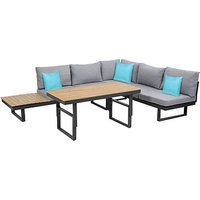 greemotion Loungegruppe San Jose grau, anthrazit Holz, Metall, 13-teilig greemotion Loungegruppe San Jose grau, anthrazit Holz, Metall, 13-teilig von greemotion