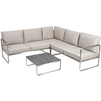 greemotion Loungegruppe Sydney beige, silber Metall, 15-teilig von greemotion