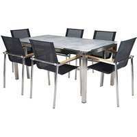 greemotion Sitzgruppe Sydney, silber Textilene, Metall, 7-teilig greemotion Sitzgruppe Sydney, silber Textilene, Metall, 7-teilig von greemotion