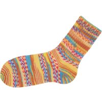 Gründl Hot Socks "Lazise" - Kürbis/Aquablau/Narzisse/Rot/Weß-Meliert von gründl