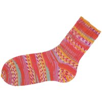 Gründl Hot Socks "Lazise" - Orange/Leuchtgelb/Hellrosa/Malve/Weiß-Meliert von gründl