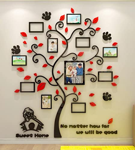 guangmu Baum 3D DIY Wandaufkleber Familie Bilderrahmen Foto Hund Sticker Wandbilder Wandkunst Wanddekoration für Schlafzimmer Wohnzimmer Kinderzimmer Hause Kindergarten guangmu Baum 3D DIY Wandaufkleber Familie Bilderrahmen Foto Hund Sticker Wandbilder Wandkunst Wanddekoration für Schlafzimmer Wohnzimmer Kinderzimmer Hause Kindergarten von guangmu