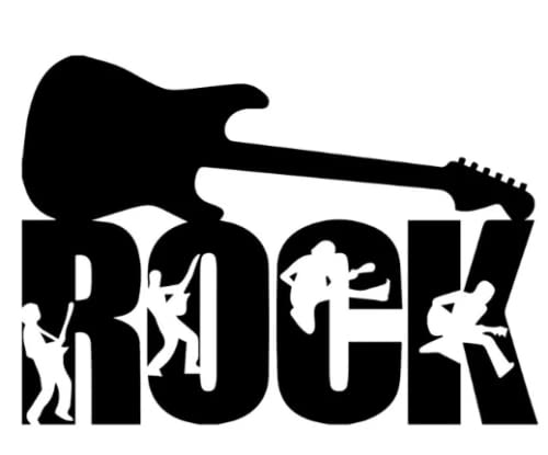 ROCK Gitarre Silhouette Originalität Vinyl Aufkleber Auto Aufkleber20x14.4CM von guishun-A