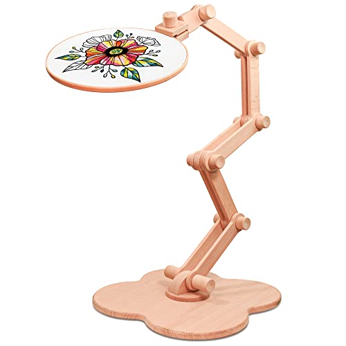 Verstellbarer Stickrahmenständer – gedrehter Kreuzstichständer, universeller Buchenholz-Stickrahmenhalter, Handarbeitsständer für Kunst-, Handwerks-, Nähprojekte mit 22,9 cm Stickrahmen Verstellbarer Stickrahmenständer – gedrehter Kreuzstichständer, universeller Buchenholz-Stickrahmenhalter, Handarbeitsständer für Kunst-, Handwerks-, Nähprojekte mit 22,9 cm Stickrahmen von guofa