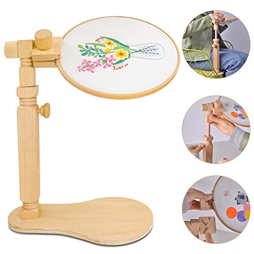 guofa Verbesserter Stickständer für Kreuzstich, freihändiges Sticken, Kreuzstichständer, Serviettenarbeits-Rolenhalter für Bastelprojekte (verstellbarer Stickständer) von guofa