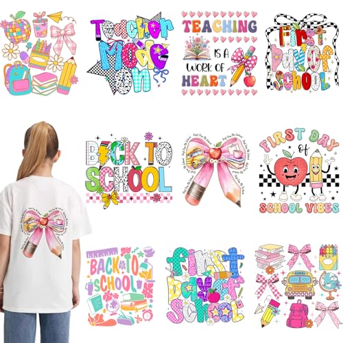 DTF Transferpapier für den Schulanfang, bereit zum Drücken, Schulanfang, Transferpapier für T-Shirts, Wärmepresse, zum Schulanfang, Hoodie, Basteln, 10 Blatt DTF Transferpapier für den Schulanfang, bereit zum Drücken, Schulanfang, Transferpapier für T-Shirts, Wärmepresse, zum Schulanfang, Hoodie, Basteln, 10 Blatt von guoheduo
