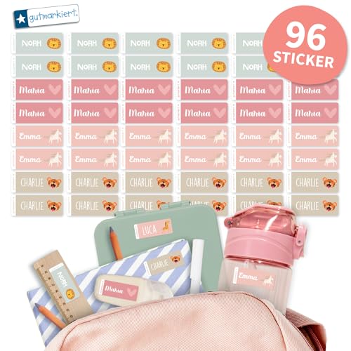 gutmarkiert – Namensaufkleber für Kinder für Kleidung, Stifte und Mehr – Personalisierbare Namensetiketten mit Namen & Symbol – wasserfest – Schule & Kindergarten – 96 Stück 41x16mm – Beach gutmarkiert – Namensaufkleber für Kinder für Kleidung, Stifte und Mehr – Personalisierbare Namensetiketten mit Namen & Symbol – wasserfest – Schule & Kindergarten – 96 Stück 41x16mm – Beach von gutmarkiert
