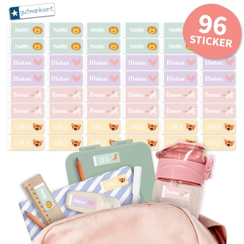 gutmarkiert – Namensaufkleber für Kinder für Kleidung, Stifte und Mehr – Personalisierbare Namensetiketten mit Namen & Symbol – wasserfest – Schule & Kindergarten – 96 Stück 41x16mm – Unicorn gutmarkiert – Namensaufkleber für Kinder für Kleidung, Stifte und Mehr – Personalisierbare Namensetiketten mit Namen & Symbol – wasserfest – Schule & Kindergarten – 96 Stück 41x16mm – Unicorn von gutmarkiert