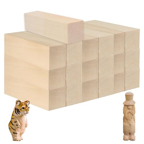 20 Stück Lindenholz Holzblöcke, Basteln Schnitzholz, Schnitzen Holzstücke Balsaholz, 10 x 2,5 x 2,5 cm Holzblöcke Schnitzholz, für Groß Lindenholz Holzblöcke zum DIY Schnitzen von gvivej