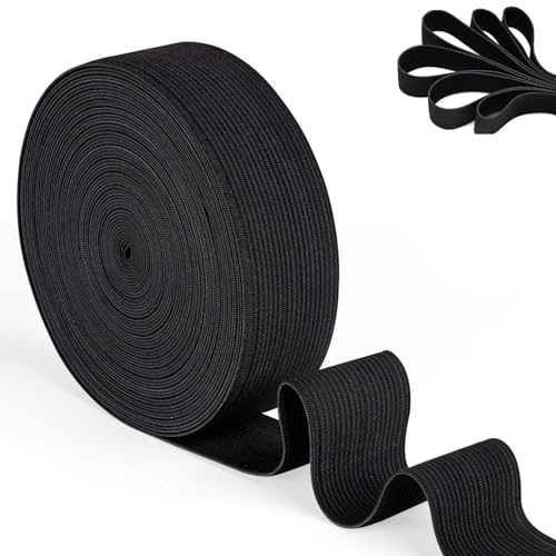 Elastisch Band, 10 Meter Gummiband, Gummiband Breit 30 mm für Hosengummi, Haushalt DIY Handwerk, Schwarz von gvivej