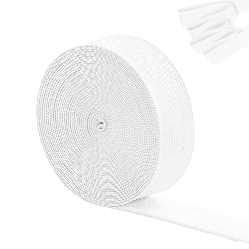 Elastisch Band, 10 Meter Gummiband, Gummiband Breit 30 mm für Hosengummi, Haushalt DIY Handwerk, Weiß von gvivej