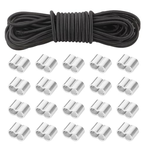 Gummiseil, 8 mm x 10 m Expanderseil mit 20 Klemmen, Schwarze Elastische Gummikordel, Gummischnur für Anhängerplanen, Camping, Segelplanen Gummiseil, 8 mm x 10 m Expanderseil mit 20 Klemmen, Schwarze Elastische Gummikordel, Gummischnur für Anhängerplanen, Camping, Segelplanen von gvivej