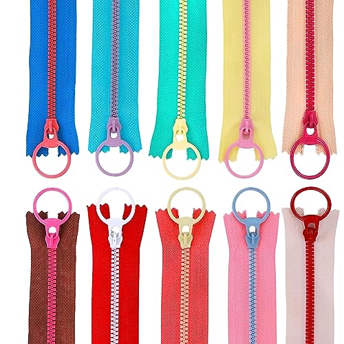 gvivej Harz Reißverschlüsse, 10 Stück, 20cm, Coil, Bunten, für Schneider, Nähen, Tasche, Kleidung von gvivej