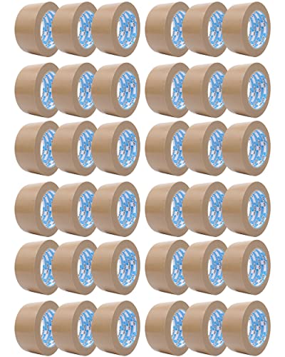 gws 36 Rollen Premium PVC Paket-Klebeband, kräftiges Verpackungsband für sehr schwere Pakete, leicht & leise abrollend, Dicke: 65 μm, braun, 66 m x 50 mm von gws