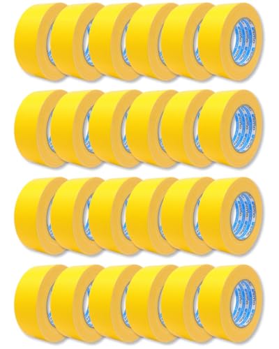 gws Gewebe-Klebeband, Synthesekautschuk-Panzertape-Duct-Tape, von Hand reißbar, 27 Mesh-Gewebe, Gewebeklebeband zur vielseitigen Anwendung 50 m x 48 mm (24, Gelb, 50 m x 44 mm) von gws