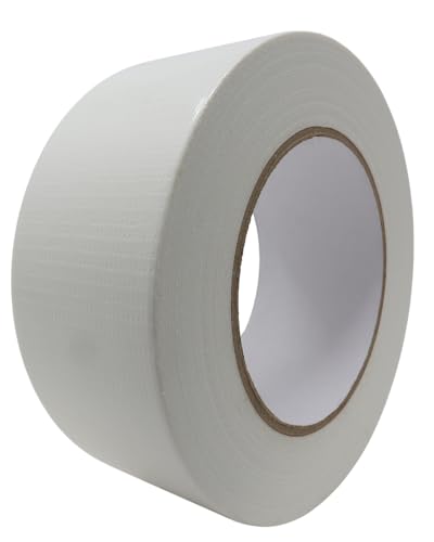 gws Gewebe-Klebeband 1 Rolle, Synthesekautschuk-Panzer-Duct-Tape, von Hand reißbar, 27 Mesh-Gewebe, Gewebeklebeband zur vielseitigen Anwendung 50 m x 48 mm, Weiß gws Gewebe-Klebeband 1 Rolle, Synthesekautschuk-Panzer-Duct-Tape, von Hand reißbar, 27 Mesh-Gewebe, Gewebeklebeband zur vielseitigen Anwendung 50 m x 48 mm, Weiß von gws