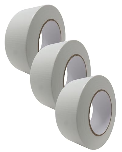 gws Gewebe-Klebeband 3 Rollen, Synthesekautschuk-Panzertape-Duct-Tape, von Hand reißbar, 27 Mesh-Gewebe, Gewebeklebeband zur vielseitigen Anwendung 50 m x 48 mm, Weiß. gws Gewebe-Klebeband 3 Rollen, Synthesekautschuk-Panzertape-Duct-Tape, von Hand reißbar, 27 Mesh-Gewebe, Gewebeklebeband zur vielseitigen Anwendung 50 m x 48 mm, Weiß. von gws