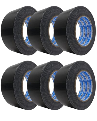 gws Gewebe-Klebeband 6 Rollen, Synthesekautschuk-Panzer-Duct-Tape, von Hand reißbar, 27 Mesh-Gewebe, Gewebeklebeband zur vielseitigen Anwendung 50 m x 48 mm, Schwarz gws Gewebe-Klebeband 6 Rollen, Synthesekautschuk-Panzer-Duct-Tape, von Hand reißbar, 27 Mesh-Gewebe, Gewebeklebeband zur vielseitigen Anwendung 50 m x 48 mm, Schwarz von gws