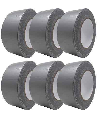 gws Gewebe-Klebeband 6 Rollen, Synthesekautschuk-Panzer-Duct-Tape, von Hand reißbar, 27 Mesh-Gewebe, Gewebeklebeband zur vielseitigen Anwendung 50 m x 48 mm, Silber gws Gewebe-Klebeband 6 Rollen, Synthesekautschuk-Panzer-Duct-Tape, von Hand reißbar, 27 Mesh-Gewebe, Gewebeklebeband zur vielseitigen Anwendung 50 m x 48 mm, Silber von gws