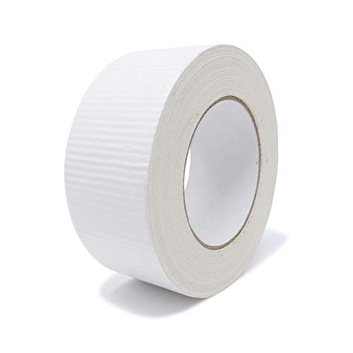 gws Gewebe-Klebeband 1 Rolle Premium Qualität | Naturkautschuk-Panzer-Duct-Tape | von Hand reißbar | Steinband | 50 m x 50 mm weiß von gws
