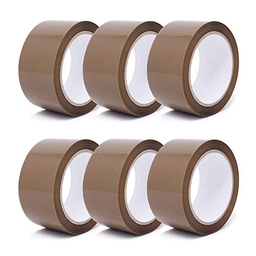 gws Paket-Klebeband Light PP leise 6 rollen, Verpackungsband geräuscharm abrollend. Je Rolle, Länge: 66 m, Breite: 50 mm, Farbe: braun von gws