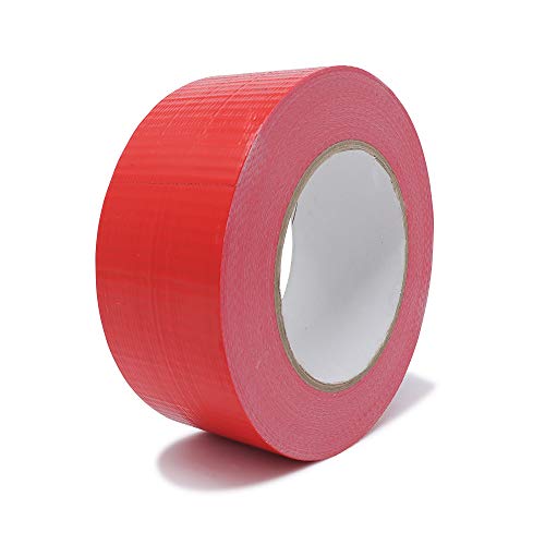 gws Panzer-Tape kräftiges Gewebe-Klebeband für raue Untergründe | robustes Steinband von Hand reißbar | versch. Farben | Länge 50 m (1 Rolle - 50 mm breit - rot) von gws