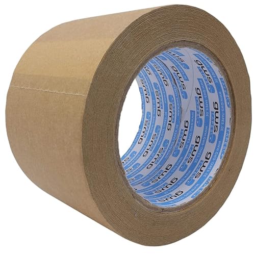 gws tapes Papier-Packband 1 Rolle Naturkautschuk-Klebstoff, nachhaltig, recyclinggerecht, Klebeband für Pakete, Umzug, 50 m x 75 mm je Rolle von gws