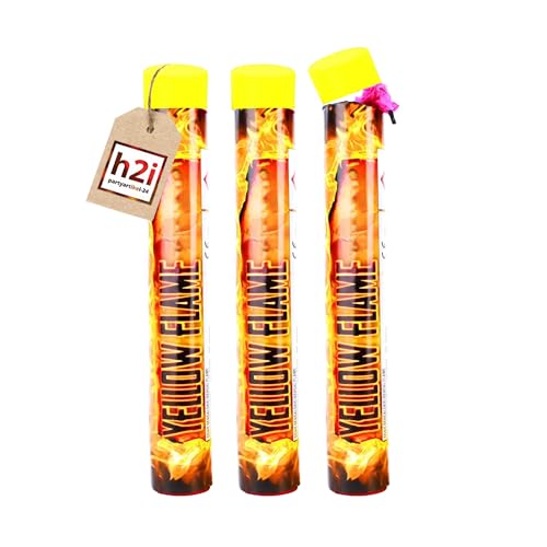 h2i Bengalo - Bengalfeuer | 3 St. | Gelb | 40 s | Kraftvolle Handfackel für spektakuläre Lichteffekte | Leuchtfackel & Lanzenlicht mit Heller Flamme & Rauch | Ideal für Partys & Events | b | Kat F1 h2i Bengalo - Bengalfeuer | 3 St. | Gelb | 40 s | Kraftvolle Handfackel für spektakuläre Lichteffekte | Leuchtfackel & Lanzenlicht mit Heller Flamme & Rauch | Ideal für Partys & Events | b | Kat F1 von h2i